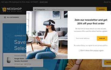 Nexshop (screenshot desktop)