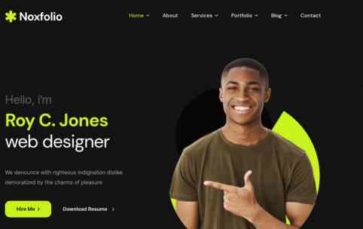 Noxfolio (screenshot desktop)