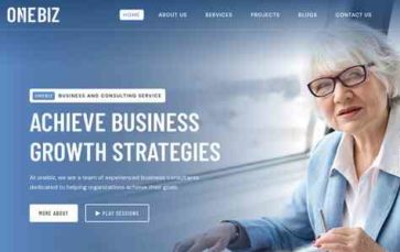 Onebiz (screenshot desktop)