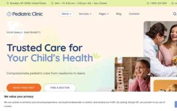Pediatric Clinic (screenshot desktop)