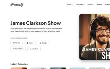 Podcasty (screenshot desktop)