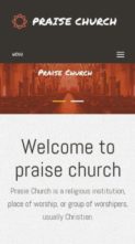 Praise Church (screenshot mobile)
