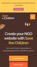Save the Children (screenshot mobile)