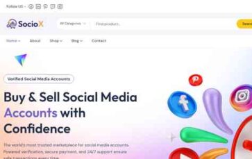 SocioX (screenshot desktop)