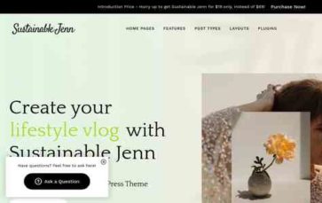 Sustainable Jenn (screenshot desktop)