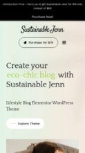 Sustainable Jenn (screenshot mobile)