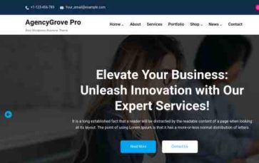 AgencyGrove Pro (screenshot desktop)