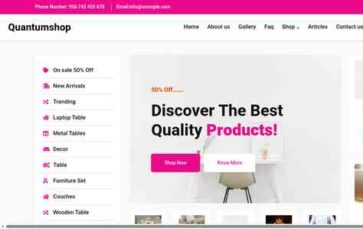Quantumshop (screenshot desktop)