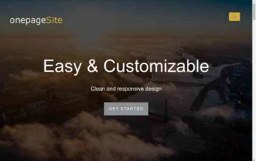 One Page Site (screenshot desktop)