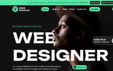 Graphic Design Portfolio Pro (screenshot desktop)