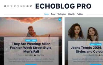 EchoBlog Pro (screenshot desktop)