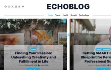 EchoBlog (screenshot desktop)
