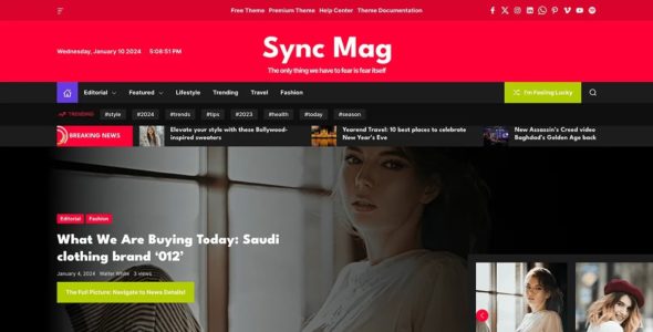 Sync Mag (ThemeinWP)