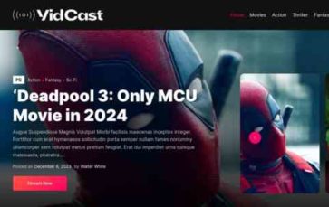 VidCast (screenshot desktop)
