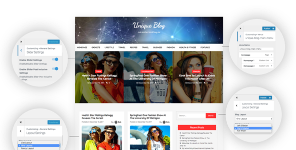 Unique Blog Pro (ThemeRelic)