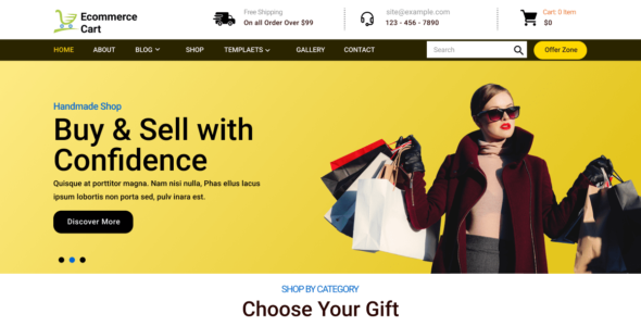 Ecommerce Gift Cart Pro (Themes Carts)