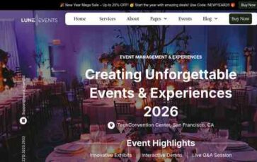 Event Management (Themes Carts) - (screenshot desktop)