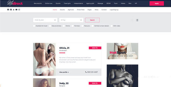 MeDirect (Themes Escort)