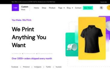 T-Shirt Ecommerce Pro (screenshot desktop)