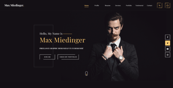 Business Card Resume Pro (Themes Glance)