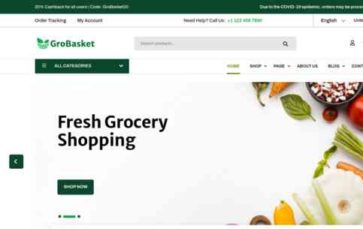 Grocery Ecommerce Pro (screenshot desktop)