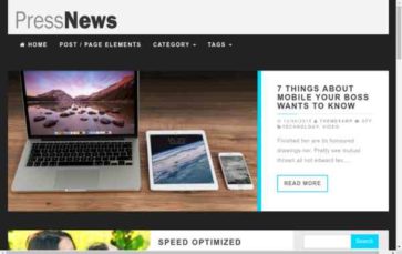 PressNews (Themes4WP) (screenshot desktop)