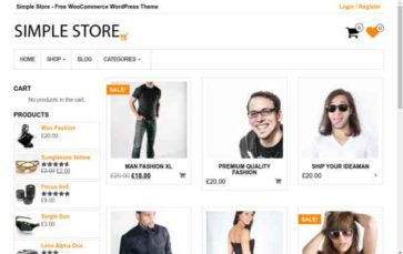 Simple Store (Themes4WP) - (screenshot desktop)
