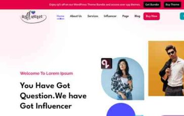 Influencer Agency Pro (screenshot desktop)