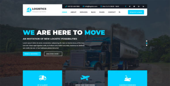 Logistics Transport Pro (ThemesCaliber)