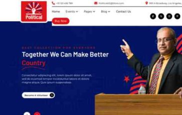 Political Candidate Pro (ThemesCaliber) (screenshot desktop)