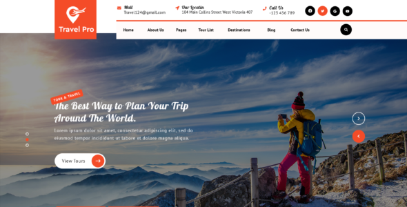 Travel Booking Agency Pro (ThemesCaliber)