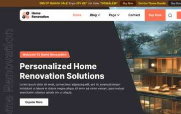 Home Renovation Services Pro (screenshot desktop)