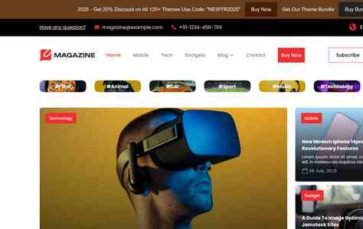 Newspaper Magazine Blog Pro (screenshot desktop)