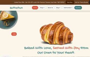 Online Bakery and Patisserie Shop Pro (screenshot desktop)