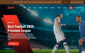 Online Multipurpose Sports Club Pro (screenshot desktop)