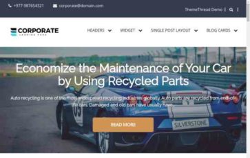 Corporate Landing Page Pro (screenshot desktop)
