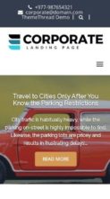 Corporate Landing Page Pro (screenshot mobile)