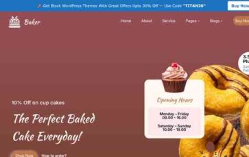 Bakery Shop (Titan Themes) - (screenshot desktop)