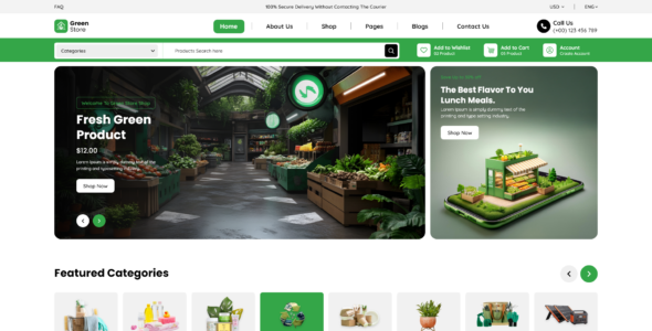 Green Organic Store Pro (Titan Themes)