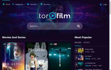 Torofilm (screenshot desktop)