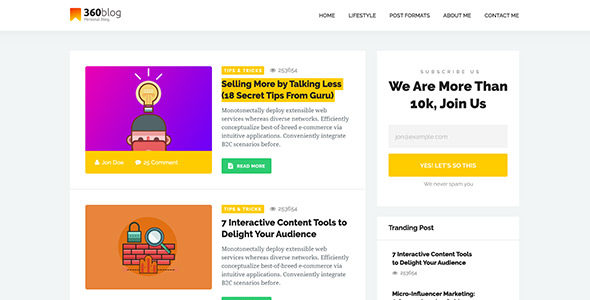 ThreeSixtyBlog Lite (Trendy Theme)