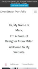 Understrap Portfolio (screenshot mobile)