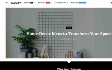 Blogty Pro (screenshot desktop)