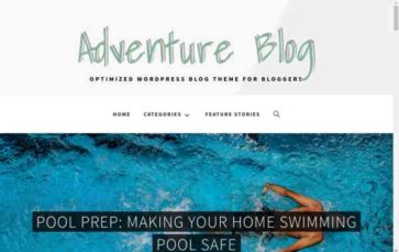 Adventure Blog (screenshot desktop)