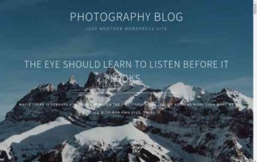 Photography Blog (screenshot desktop)