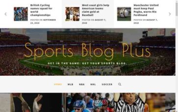 Sports Blog Plus (screenshot desktop)