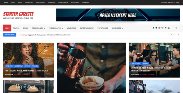 Starter Gazette (United Theme)