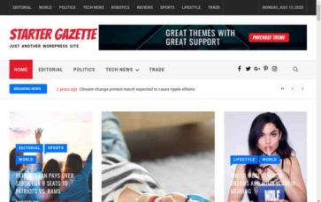 Starter Gazette (screenshot desktop)