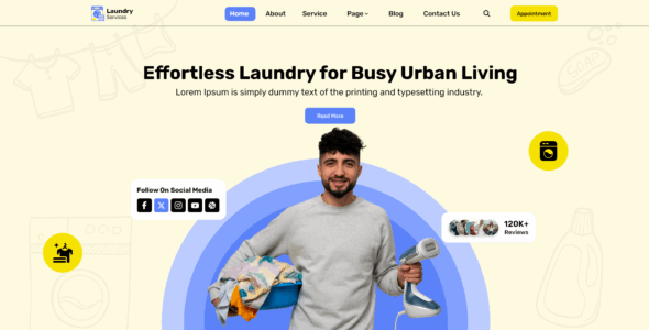 Laundry Business Pro (VWThemes)