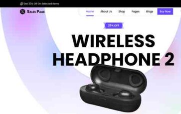 Sales Landing Page Pro (screenshot desktop)